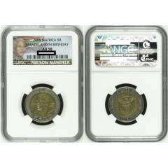 ** NEW LABEL AU58 2008 MANDELA 90TH BIRTHDAY x 4 **